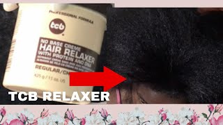 How to relaxer hair with Tcb relaxer at home relaxer tcb longhair hair [upl. by Grochow16]