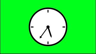 clock Green Screen Background Copyright Free Green Screen [upl. by Liv91]