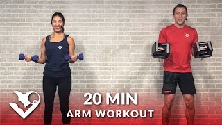 20 Minute Arms Workout at Home with Dumbbells  Biceps and Triceps Arm Workout for Women amp Men [upl. by Klinges847]