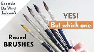 The BEST Watercolor Brush Try This One  Escoda vs Da Vinci vs Jacksons Review [upl. by Arev]