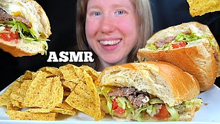 ASMR CHEESEBURGER SUB MUKBANG EATING SOUNDS [upl. by Durwood]