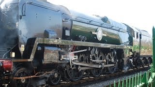 Steam Train quotClan Linequot 35028 Merchant Navy Class [upl. by Ymmas997]