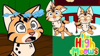 Five Little Cats Jumping on the Bed  Fun Nursery Rhymes by The High Meows [upl. by Nosiaj]