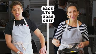 Queer Eyes Antoni Porowski Tries to Keep Up with a Professional Chef  BacktoBack Chef [upl. by Aniri]