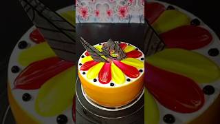 Multi color cake design new look design training video ty short video short feed [upl. by Adnohsat]