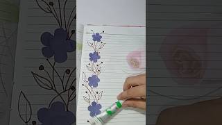 Diary page decoration ideas 💡📖📚📄❣️❤️💞💞💞💞💞youtube youtubeshortsdrawing ❤️❤️❤️❤️ [upl. by Adnawahs]