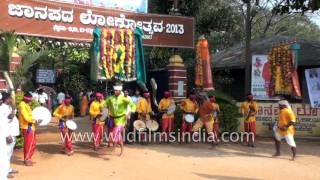 Puja Kunitha a folk dance of Karnataka [upl. by Oznecniv]