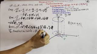Mécanique du point  chapitre2 Cinématique les coordonnées cylindriquesdeplacement  partie6 [upl. by Socrates]