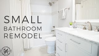 DIY Small Bathroom Remodel  Bath Renovation Project [upl. by Eelik]