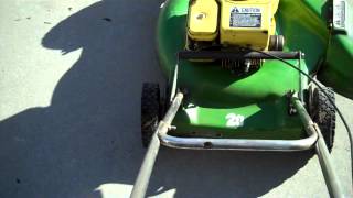 1974 John Deere Push Mower Early Startup [upl. by Ias]