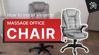 How to install Vinsetto Massage Office Chair [upl. by Neenahs]