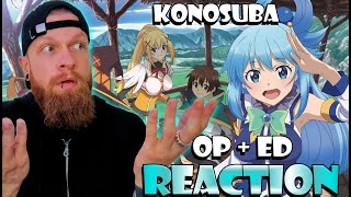 😂 First Time Reaction to KONOSUBA Openings amp Endings  God’s Blessing on This Wonderful World 🎉 [upl. by Cherlyn]