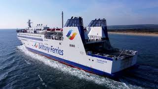 Brittany Ferries Barfleur leaving Poole Harbour [upl. by Inaleon]