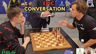 The epic conversations between Dubov and Magnus Carlsen before and after the game [upl. by Anwahs911]