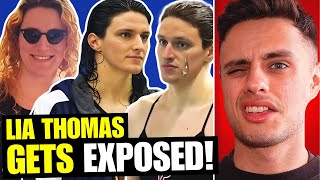 Lia Thomas CAUGHT SECRETLY Trying To Swim Against Women Again After Being BANNED [upl. by Eidur320]