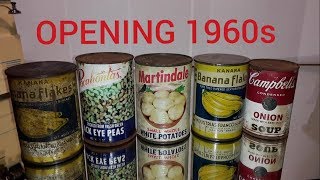 55 Year Old Canned Foods Opening decadesold Canned Foods 3 [upl. by Salisbarry]