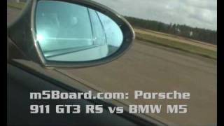 BMW M5 ECU  exhaust vs Porsche 911 GT3RS 997  m5boardcom [upl. by Nek]