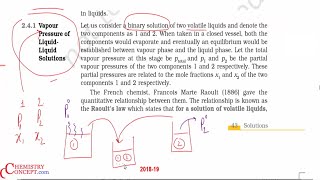 Solutions Part 4  Raoult’s Law amp Vapour Pressure  Class 12 NCERT [upl. by Agripina579]