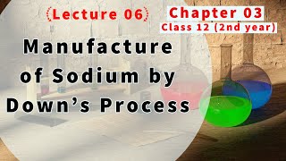 Manufacture of Sodium by Downs Process  College Chemistry  Class 12 [upl. by Kori]