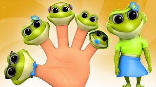 famiglia dito rane  canzoni per bambini  canzoni vivaio  Frogs Finger Family  Finger Song [upl. by Maxa341]