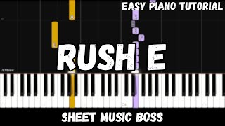 Rush E Easy Piano Tutorial [upl. by Ger289]