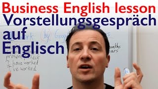 English lesson Vorstellungsgespräch und über sich selbst zu sprechen auf Englisch [upl. by Ettenaej]