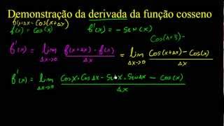 Demonstração da derivada do cosseno [upl. by Maggie]