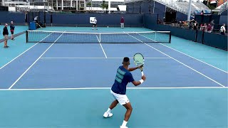 Felix AugerAliassime amp Ilya Ivashka Intense Practice  Court Level 4K 60fps [upl. by Pet]