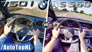 BMW 7 SERIES vs MERCEDES S CLASS 750i vs S560 ACCELERATION amp TOP SPEED POV by AutoTopNL [upl. by Otreblide]