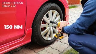 Dewalt DCF887 lug nuts torque test Impact driver Odkręcanie śrub zakrętarka udarowa [upl. by Peg]