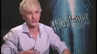 Tom Felton answers fan questions  moviefone [upl. by Hullda]