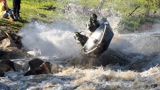 Extracts Weir Avon Descent 2024 Mini Jet Boat Crash Flip [upl. by Llennoc]