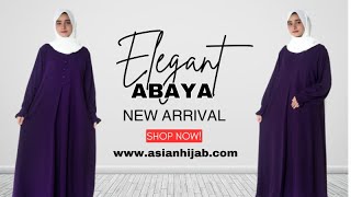 Plum Pleated Abaya  New Arrival  Serenity Collection 2024 by Asian Hijab [upl. by Daahsar]