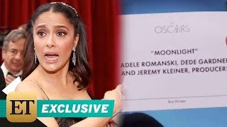 EXCLUSIVE Salma Hayek Reveals She Was One of the First to Know of Oscar Best Picture Mixup [upl. by Ethe]