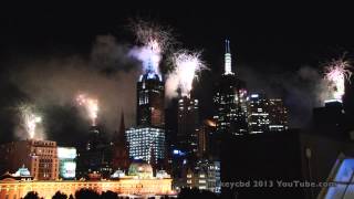 NYE 2012 2013 Langham Hotel Fireworks Melbourne [upl. by Adnat]