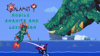 Terraria TModLoader mobile Calamity Mod  Revengeance Anahita and Leviathan [upl. by Yelnek430]