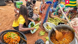 Cooking delicious corn and beans porridge in Togo west Africa [upl. by Roy135]