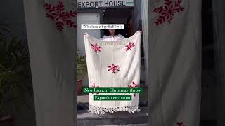 New launch Christmas Throw  exporthouse throws christmasdecorations festivedecor [upl. by Ellary]