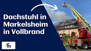 Dachstuhlbrand in Markelsheim  by Fränkische Nachrichten [upl. by Neened357]