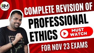 Professional Ethics Revision  CA Final Audit  Nov 23  Sanidhya Saraf [upl. by Appleton148]