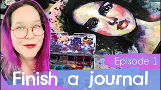 Finish A Journal  Ep 1 Mixed Media Art with Willowing [upl. by Hcahsem656]