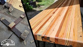 I Turned FREE Pallets Into PRICELESS Reclaimed Wood Furniture [upl. by Lockwood642]