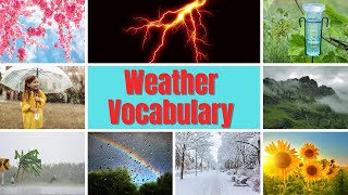 Weather Vocabulary  Weather Vocabulary In English  Learn All Weather Related Words [upl. by Hepsoj255]