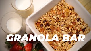 Homemade Granola Bars Recipe  Healthy Breakfast and Snack [upl. by Coates622]