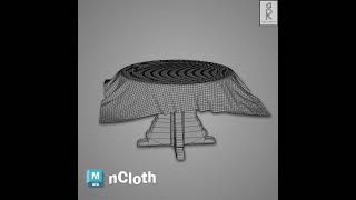 Autodesk Maya nCloth  3d fx vfx shorts youtubeshorts blender cloth simulation maya cgi [upl. by Analaf]