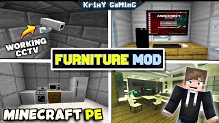 BEST FURNITURE MOD FOR MINECRAFT PE  119   FURNITURE ADDON MCPE  2023 [upl. by Luhe]