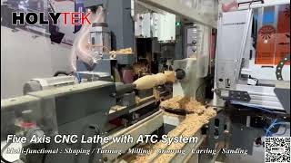 5 AXIS CNC LATHE WITH ATC SYSTEM [upl. by Now]