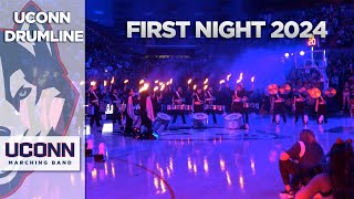 UConn Drumline First Night 2024 Performance at Gampel Pavilion [upl. by Nonnah]