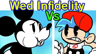 Friday Night Funkin VS Mickey Mouse  Wednesdays Infidelity FULL Week  Cutscenes FNF Mod Horror [upl. by Bonilla]