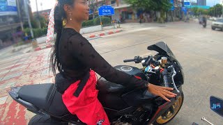 Picking Up Hot Thai Girl She LOVES Motorcycles 🇹🇭 [upl. by Donohue]